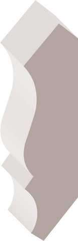 00054, Primed Finger Joint Pine, Crown - Alexandria Moulding