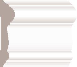 00297, Primed Finger Joint Pine, Chair Rail - Alexandria Moulding