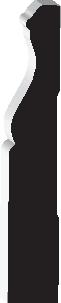 00310, Primed Finger Joint Pine, Baseboard - Alexandria Moulding