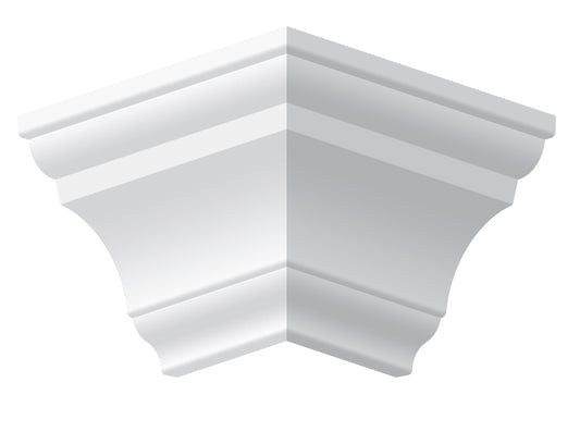 07219, Primed Finger Joint Pine, Crown - Corner - Alexandria Moulding