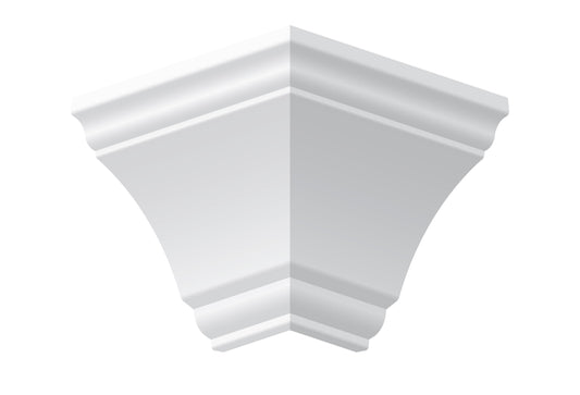 07249, Primed Finger Joint Pine, Crown - Corner - Alexandria Moulding