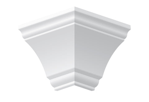 07249, Primed Finger Joint Pine, Crown - Corner - Alexandria Moulding