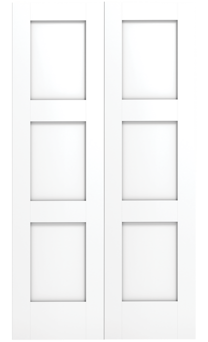 3 Panel Shaker Sticking Bifold Wood Door