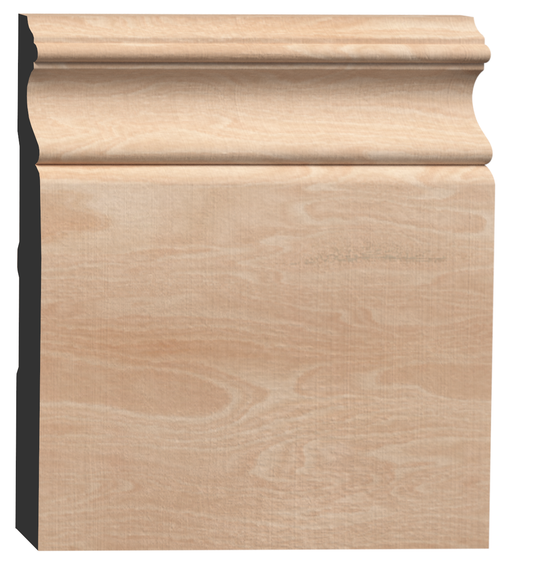 BAS-704, Primed Finger Joint Poplar, Baseboard - Alexandria Moulding