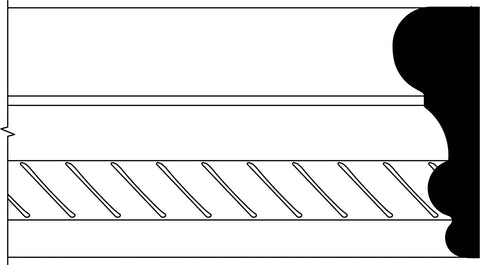 F0217, White Wood, Chair Rail - Alexandria Moulding