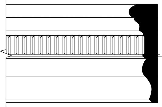 F0294, White Wood, Chair Rail - Alexandria Moulding