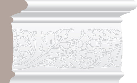 F0552, White Wood, Chair Rail - Alexandria Moulding