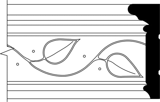 F0553, White Wood, Chair Rail - Alexandria Moulding