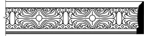 F0685, White Wood, Chair Rail - Alexandria Moulding