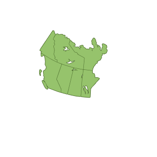 A grey map highligting the west provinces in Canada.